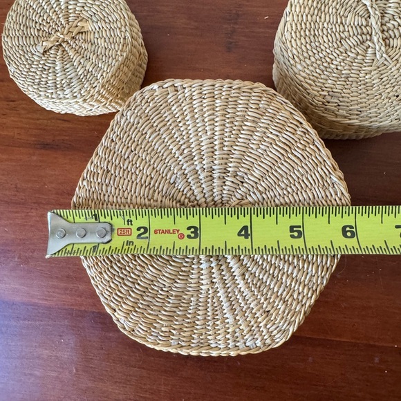 Trio of handwoven baskets/ boxes - Picture 4 of 7